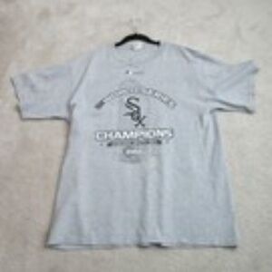 LEE SPORT MLB CHICAGO WHITE SOX 2005 WORLD SERIES CHAMPIONS Tee Size XL Gray